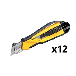 STANLEY® Knæk-af Multi 18mm kniv med glidende lås - 12 styk